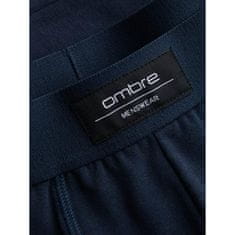 OMBRE Enobarvne moške boksarske hlače BASIC z elastanom, mešanica 3 paketov MDN126468 XL