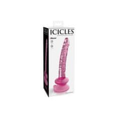 Icicles Steklen dildo s silikonskim priseskom Icicles - N. 86