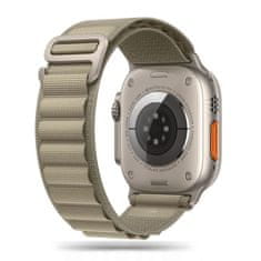 Tech-protect Nylon pašček za Apple Watch 42/44/45/49mm titanium / olive