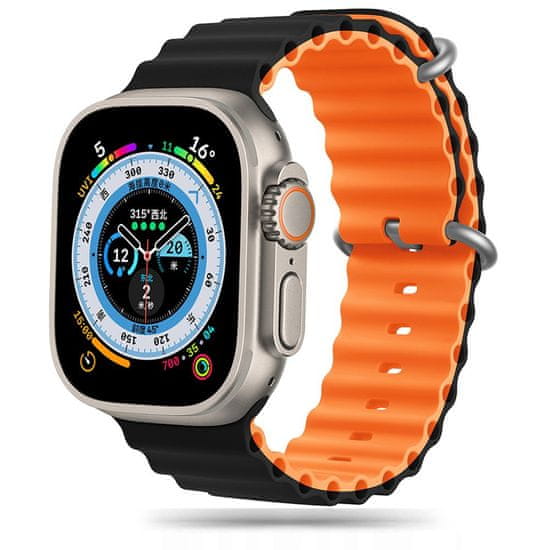 Tech-protect Iconband Pro pašček za Apple Watch 42/44/45/49mm, black / orange