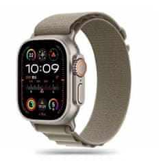 Tech-protect Nylon pašček za Apple Watch 42/44/45/49mm titanium / olive