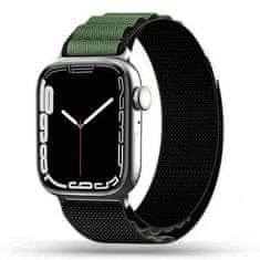 Tech-protect Nylon pašček za Apple Watch 42/44/45/49mm, black / military green