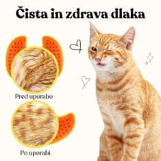 Mačja Mati Silikonska krtača z paro za mačjo dlako PURRBRUSH