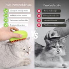 Mačja Mati Silikonska krtača z paro za mačjo dlako PURRBRUSH