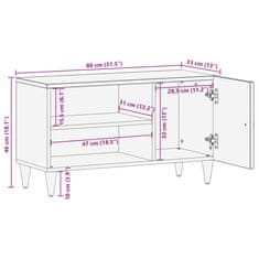 Vidaxl TV omarica 80x33x46 cm trden mangov les