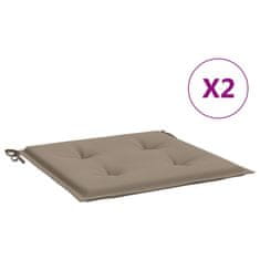 Vidaxl Blazine za vrtne stole 2 kosa taupe 50x50x3 cm oxford tkanina