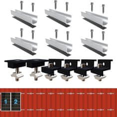 ANFIL Komplet nosilcev za sončne module za kovinsko streho (za 2 sončne panele).