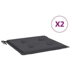 Vidaxl Blazine za vrtne stole 2 kosa anatracit 50x50x3 cm tkanina