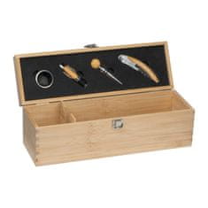 A DESIGN Set in škatla za vino Saint Etienne iz svetlega lesa