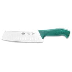 Sanelli Japonski nož / 18cm / rebrast / zelen / Skin