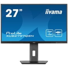 iiyama Monitor 68,6 cm (27,0) XUB2797QSN-B1 2560x1440 100Hz IPS 1ms HDMI DisplayPort USB-C 65W DP-Out 4xUSB3.2 Pivot Zvočniki sRGB99% RJ45