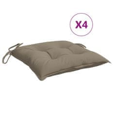 Vidaxl Blazine za stole 4 kosi taupe 40x40x7 cm oxford tkanina