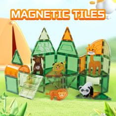 Magnetic Tiles Magnetni gradbeni Animal sada 30ks - Magnetic Tiles