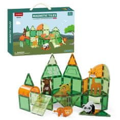 Magnetic Tiles Magnetni gradbeni Animal sada 50ks - Magnetic Tiles