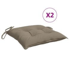 Vidaxl Blazine za stole 2 kosa taupe 40x40x7 cm oxford tkanina