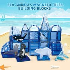 Magnetic Tiles Magnetni gradbeni Ocean sada 25ks - Magnetic Tiles