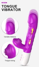 Ero Vibrator - silikonski vibrator za jezik, USB 10 funkcij