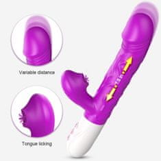 Ero Vibrator - silikonski vibrator za jezik, USB 10 funkcij