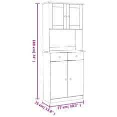 Vidaxl Komoda ALTA 77x35x188 cm trdna borovina