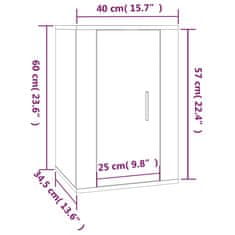 Vidaxl Stenska TV omarica betonsko siva 40x34,5x60 cm