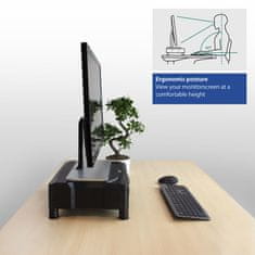 ACT AC8215 Monitor stand + 2x predalnik črn, Monitor stojalo