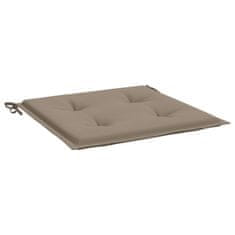 Vidaxl Blazine za vrtne stole 2 kosa taupe 40x40x3 cm oxford tkanina