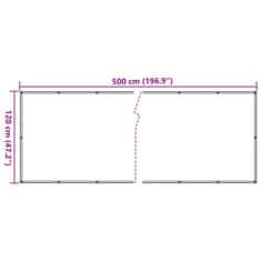 Vidaxl Balkonsko platno za zasebnost sivo 500x120 cm PVC