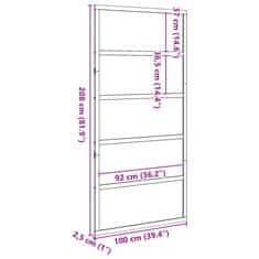 Vidaxl Hlevska vrata voščeno rjava 100x108 cm trdna borovina