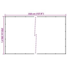 Vidaxl Mreža za prikolico zelena 2,5x3,5 m HDPE