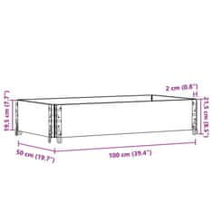 Vidaxl Paletni okvir rjav 100x50 cm trdna borovina