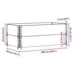 Vidaxl Paletni okvirji 2 kosa 100x50 cm trdna borovina