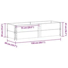 Vidaxl Paletni okvirji 2 kosa 150x50 cm trdna borovina