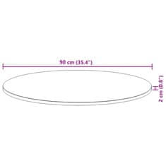 Vidaxl Mizna plošča okrogla Ø90x2 cm trdna akacija