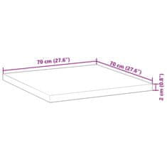 Vidaxl Mizna plošča kvadratna 70x70x2 cm trden akacijev les