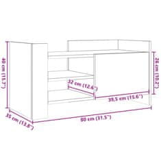 Vidaxl TV omarica betonsko siva 80x35x40 cm inženirski les