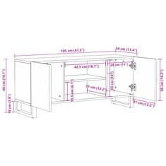 Vidaxl TV omarica 105x34x46 cm trden akacijev les