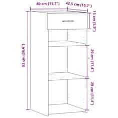 Vidaxl Komoda betonsko siva 40x42,5x93 cm inženirski les