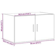 Vidaxl Stenska omarica sonoma hrast 70x42,5x40 cm inženirski les