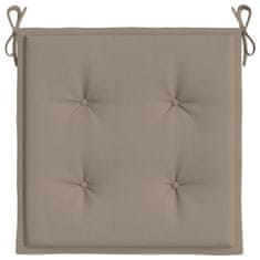 Vidaxl Blazine za vrtne stole 6 kosov taupe 40x40x3 cm oxford tkanina