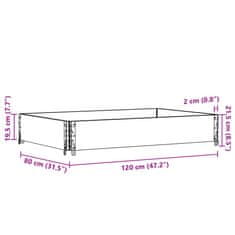 Vidaxl Paletni okvir rjav 120x80 cm trdna borovina