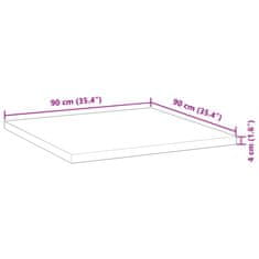 Vidaxl Mizna plošča kvadratna 90x90x4 cm trden akacijev les