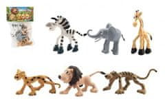 Teddies Živali smešni safari ZOO plastika 9-10cm 6ks v vrečki