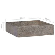 Vidaxl Umivalnik siv 40x40x10 cm marmor