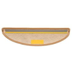 Vidaxl Samolepilne preproge za stopnice sisal 15 kos 56x17x3cm oranžne