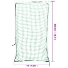 Vidaxl Mreža za prikolico z elastično vrvjo zelena 3x1,65 m PP