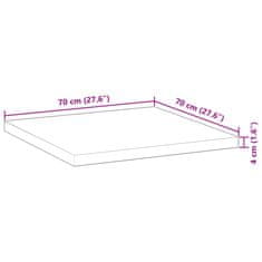 Vidaxl Mizna plošča kvadratna 70x70x4 cm trden akacijev les