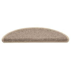 Vidaxl Samolepilne preproge za stopnice sisal 15 kosov 56x17x3 cm