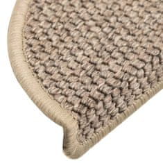 Vidaxl Samolepilne preproge za stopnice sisal 15 kosov 56x17x3 cm