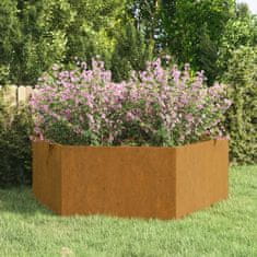 Vidaxl Cvetlično korito zarjavelo 138x120x45 cm corten jeklo