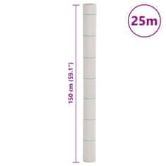 Vidaxl Membrana proti plevelu bela 1,5x25 m PP